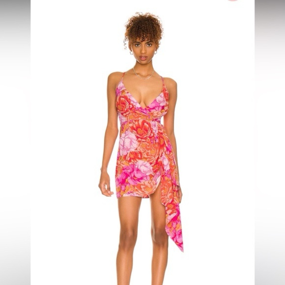 Lovers & Friends Kamala mini dress chai floral print size M